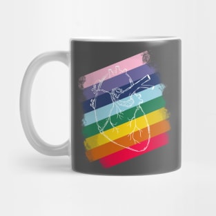 Rainbow Heart on Pocket Mug